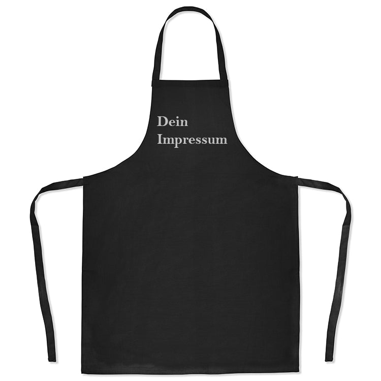 Selbstbedruckte Baumwollschürze Schwarz