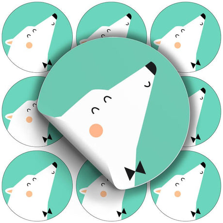 Selbstklebende dekorative Aufkleber Bär 10 Stück eko