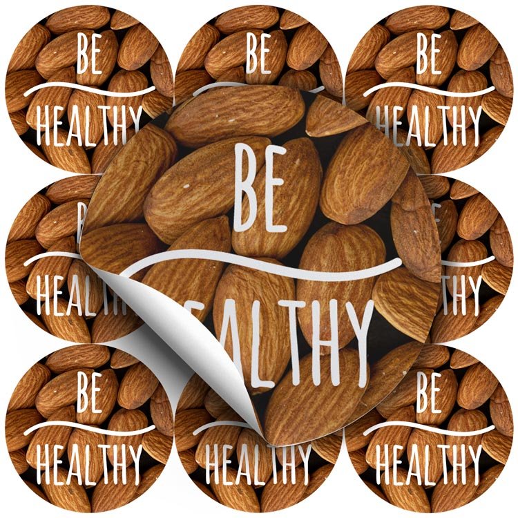 Selbstklebende dekorative Aufkleber Be healthy Nüsse 10 Stück