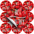 Selbstklebende dekorative Aufkleber Be healthy Preiselbeeren 10 Stück