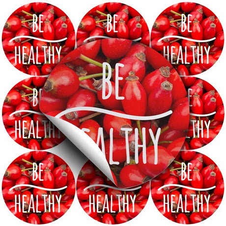 Selbstklebende dekorative Aufkleber Be healthy Preiselbeeren 10 Stück