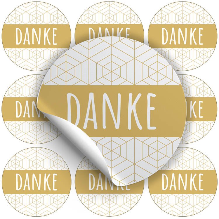 Selbstklebende dekorative Aufkleber Danke Modell 5 10 Stück eko