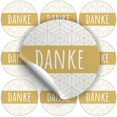 Selbstklebende dekorative Aufkleber Danke Modell 5 10 Stück eko