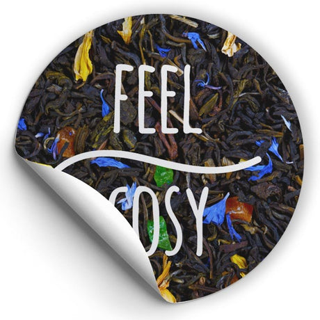 Selbstklebende dekorative Aufkleber Feel Cosy Tee Blau 10 Stück