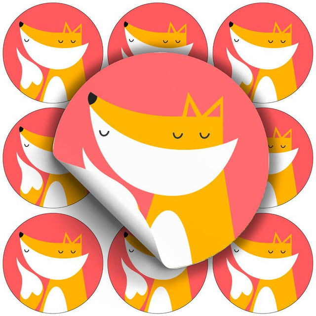 Selbstklebende dekorative Aufkleber Fuchs 10 Stück eko