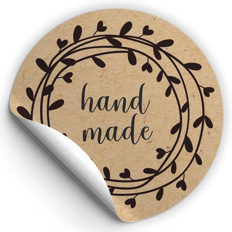 Selbstklebende dekorative Aufkleber Handmade Schwarz 10 Stück EKO