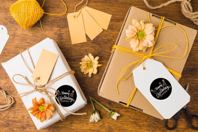 Selbstklebende dekorative Aufkleber Happy Birthday Schwarz 10 Stück