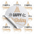 Selbstklebende dekorative Aufkleber Happy Birthday Weiss 10 Stück