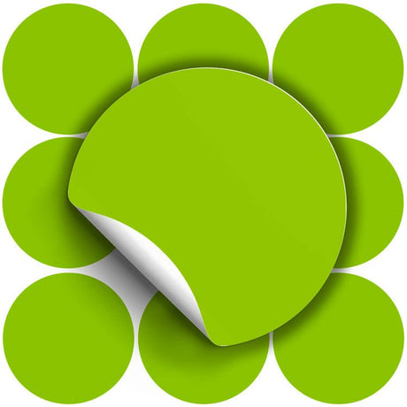 Selbstklebende dekorative Aufkleber Hellgrün 10 Stück