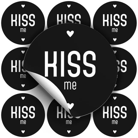 Selbstklebende dekorative Aufkleber Kiss Me 10 Stück eko