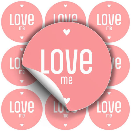 Selbstklebende dekorative Aufkleber Love me 10 Stück eko