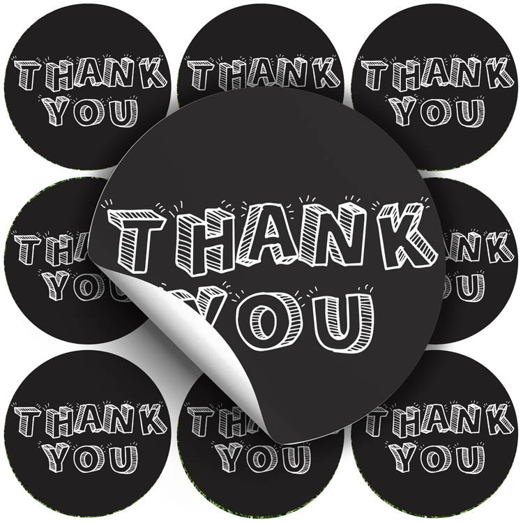 Selbstklebende dekorative Aufkleber Thank You 10 Stück eko