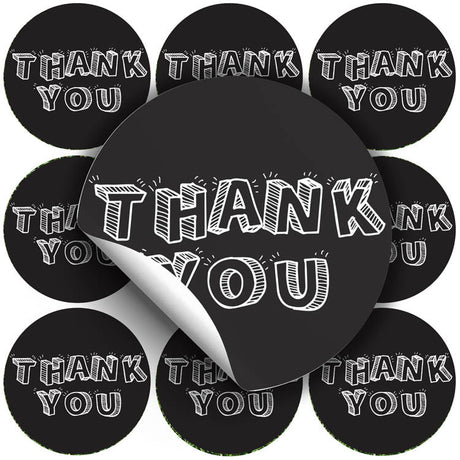 Selbstklebende dekorative Aufkleber Thank You 10 Stück eko