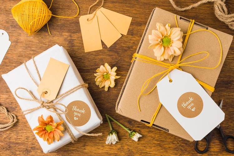 Selbstklebende dekorative Aufkleber Thank You 10 Stück eko