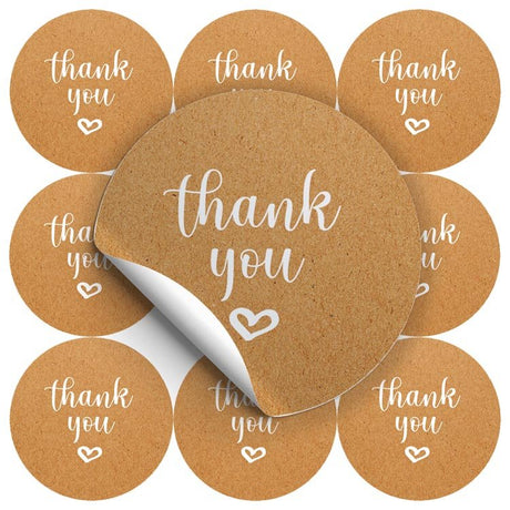 Selbstklebende dekorative Aufkleber Thank You 10 Stück eko