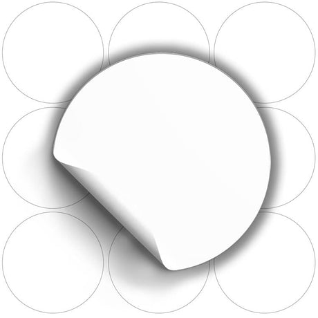 Selbstklebende dekorative Aufkleber Weiss 10 Stück eko