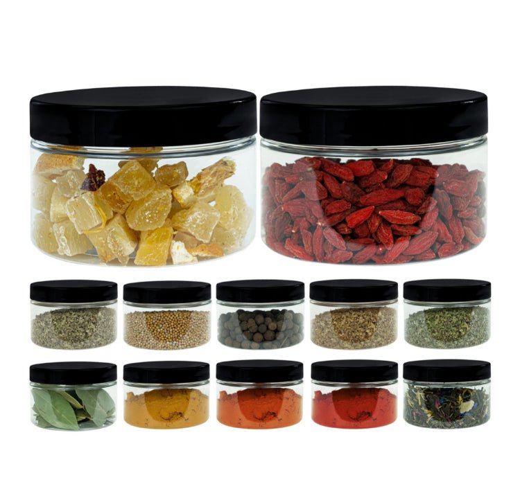 Vorratsgläser mit Deckel Set 12 Stück Plastikgläser mit Deckel 125ml