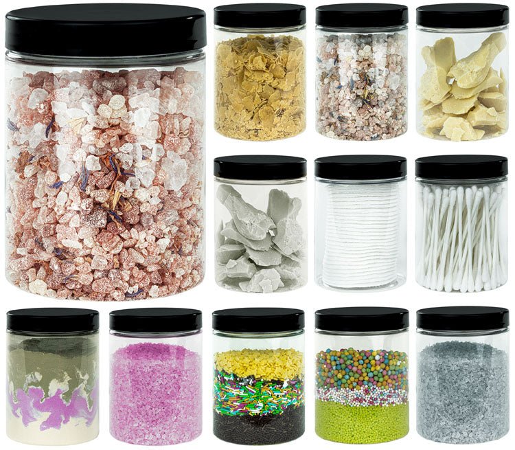 Vorratsgläser mit Deckel Set 12 Stück Plastikgläser mit Deckel 300ml