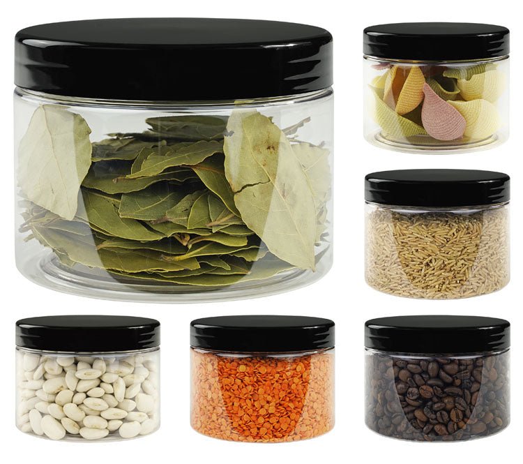 Vorratsgläser mit Deckel Set 6 Stück Plastikgläser mit Deckel 500ml