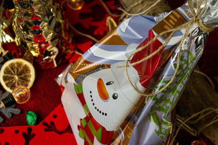 Weihnachten Cellophantüten set 5er Schneemann