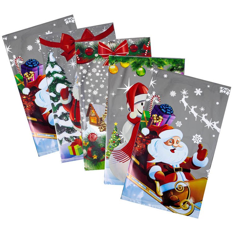 Weihnachten Cellophantüten set 5er Verschiedene Ausführungen
