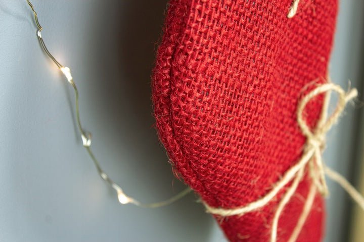 Weihnachtsstrumpf Weihnachten Jutesocke Rot 43cm - AllBags