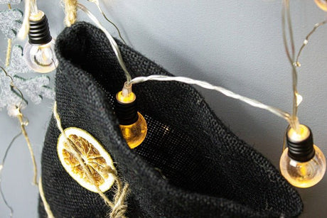 Weihnachtsstrumpf Weihnachten Jutesocke Schwarz 43cm