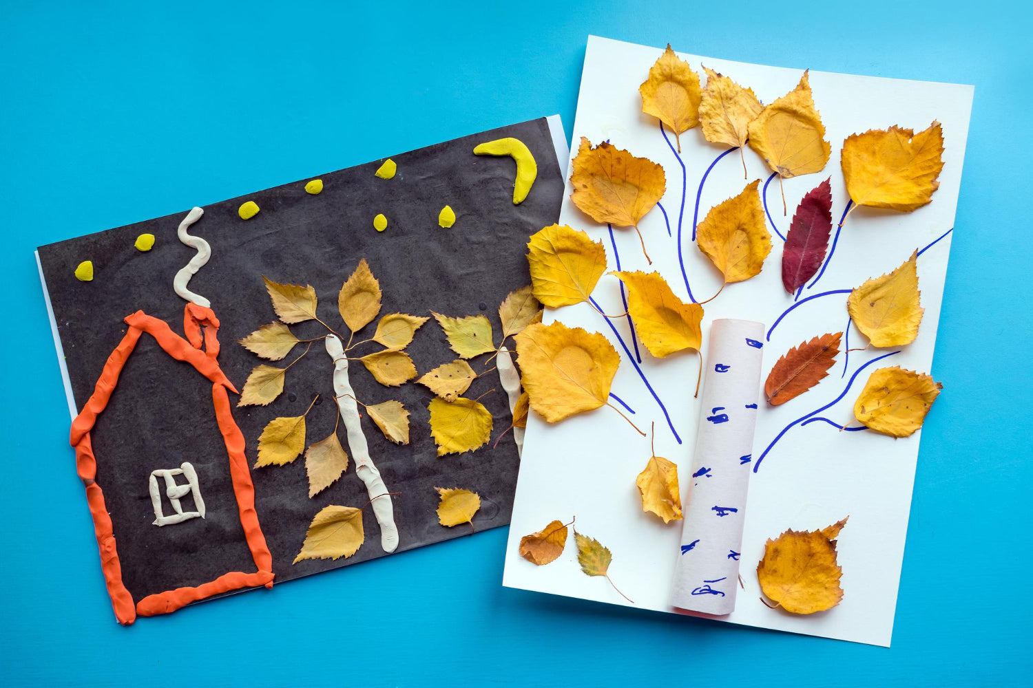 Herbstblätter zum Spielen für Kinder? Ideen für Blattkunst