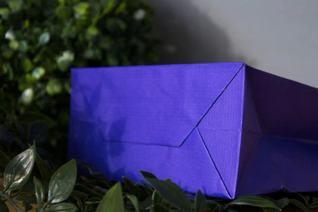 Papiertüte eco prestige Marineblau 170x70x250mm