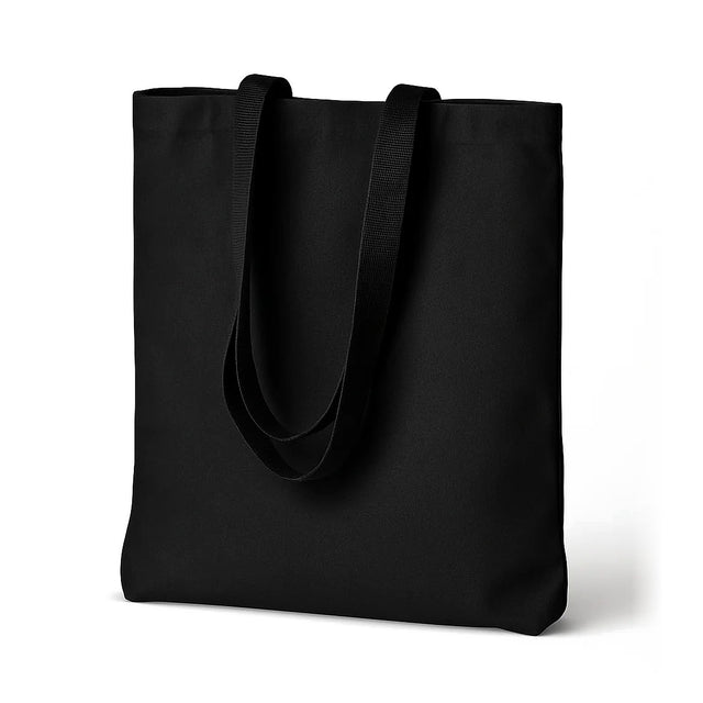 Baumwolltasche Schwarz 380x420 mm Griff: 70 cm