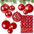 Set Christbaumkugeln 6/4/3cm 100St. Rot