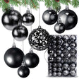 Set Christbaumkugeln 6/4/3cm 100St. Schwarz
