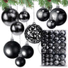 Set Christbaumkugeln 6/4/3cm 100St. Schwarz