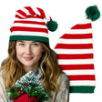 Rot gestreifte Weihnachtsmütze