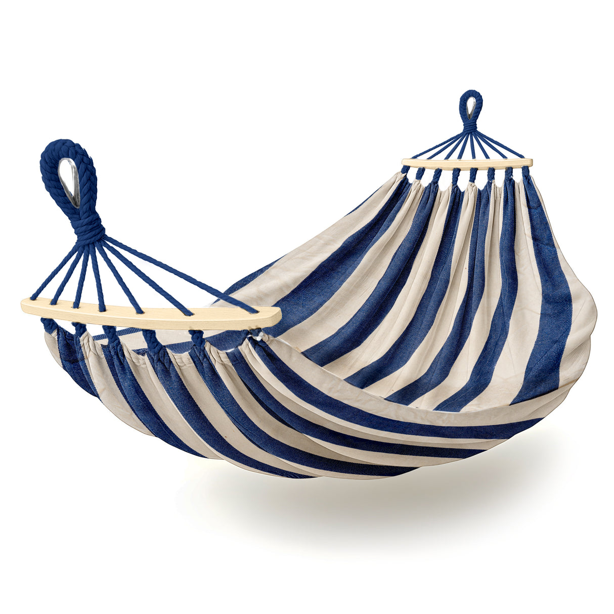 Garten-Hängematte XXL Blau + Kissen
