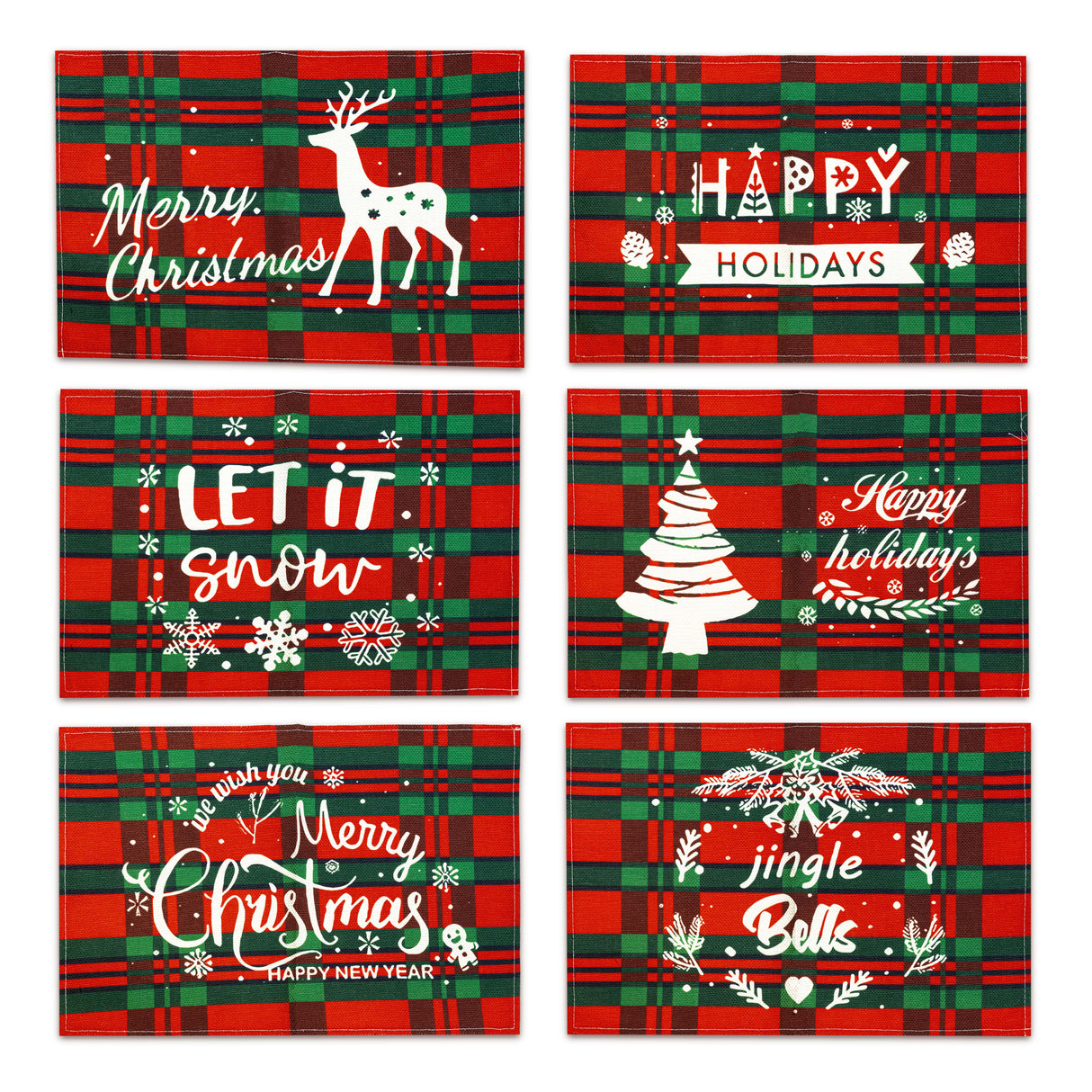 Weihnachtstischsets – 6er-Set