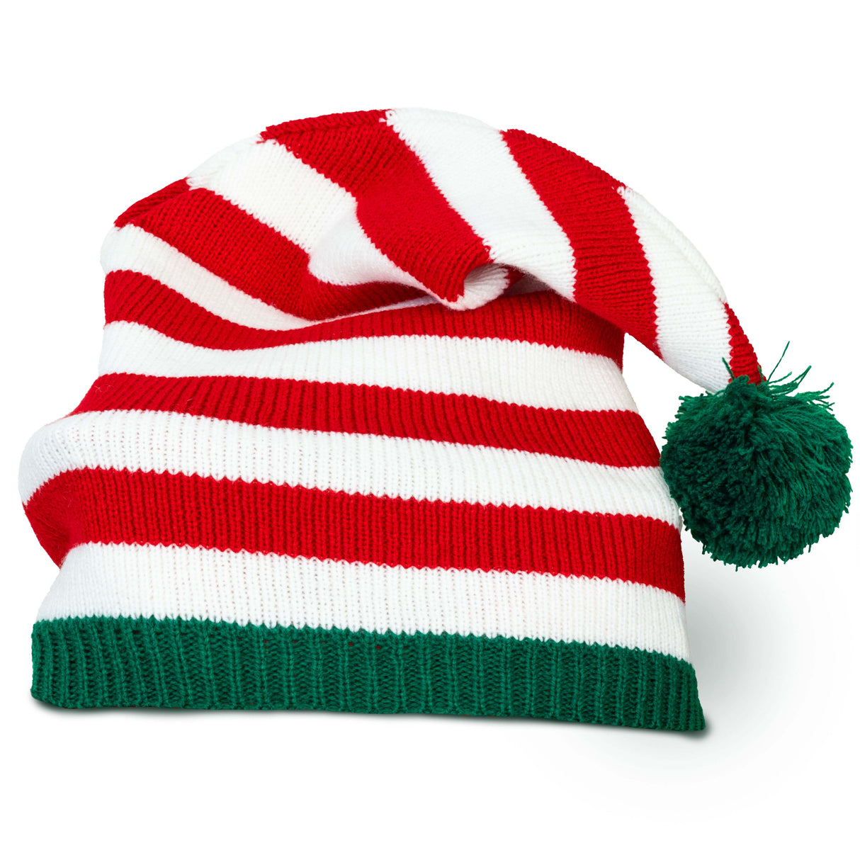 Rot gestreifte Weihnachtsmütze
