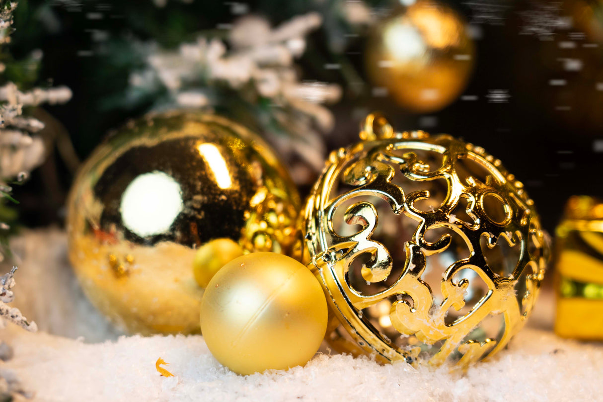 Weihnachtskugeln GOLD 6/4/3cm 100St.