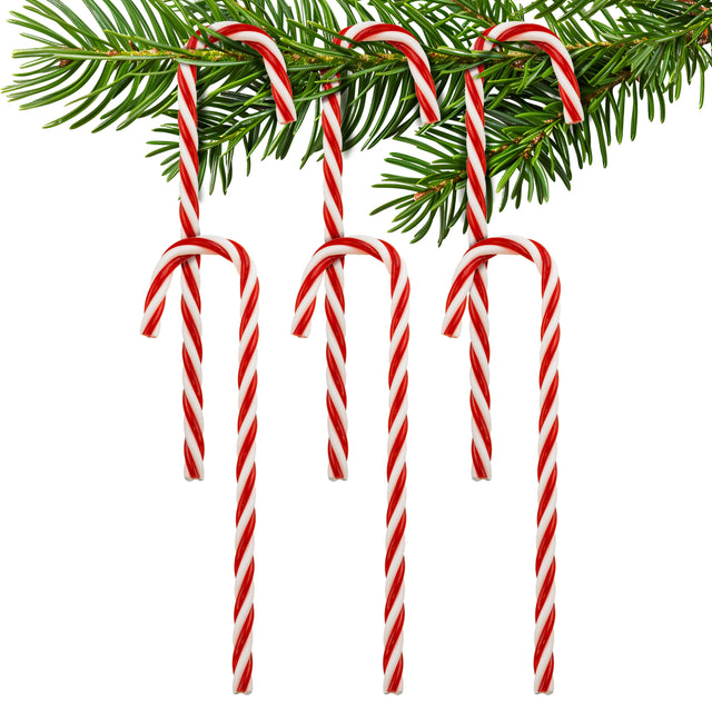 Weihnachtsstöcke weiß und rot, 6er-Set.