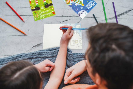 Weihnachts-Malvorlagen für Kinder, Weihnachtsmann, Weihnachtsbaum, Rentier, 6er-Set