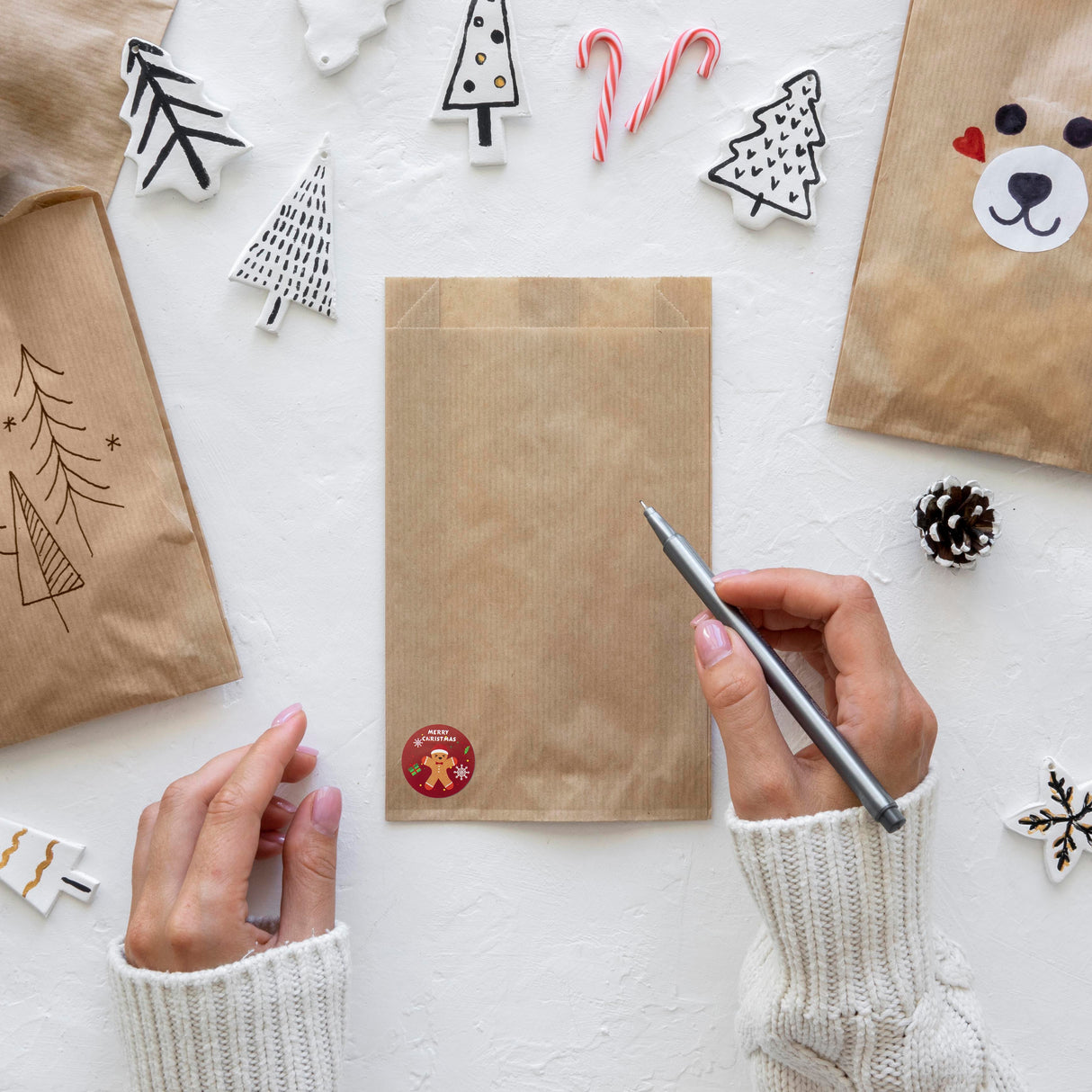 Weihnachtsaufkleber Rot 500St.