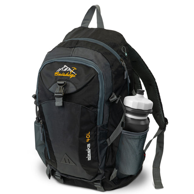 Wasserdichter Wanderrucksack Schwarz 40L