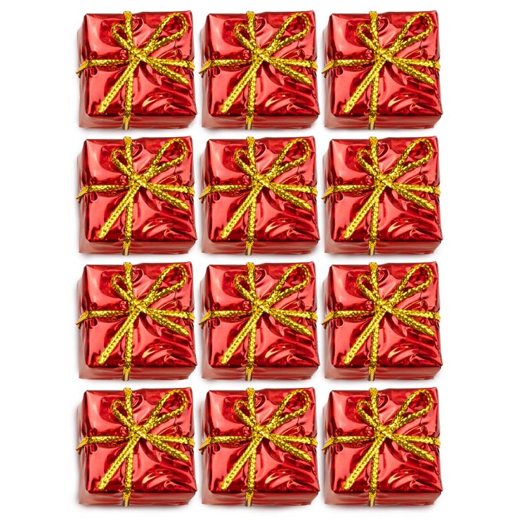 Weihnachtsbaumanhänger Rot, Silber 24 St.