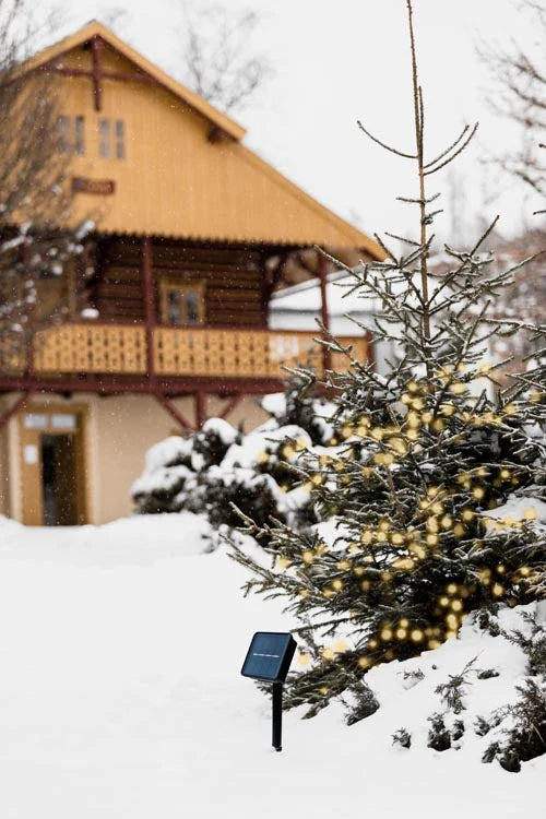 Weihnachtsbeleuchtung SOLAR PANEL 12m