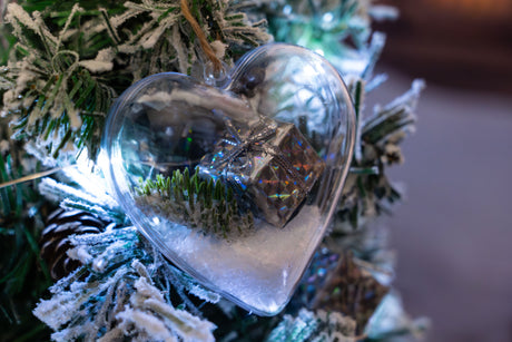 Transparente Kunststoffkugeln Herz 5 St.