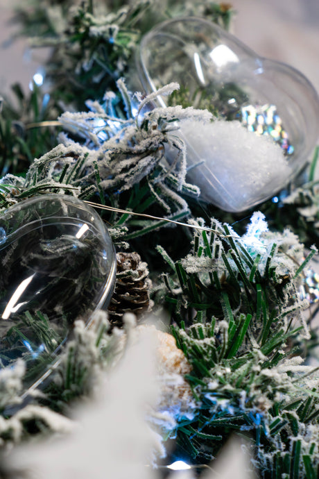 Transparente Kunststoffkugeln Herz 5 St.