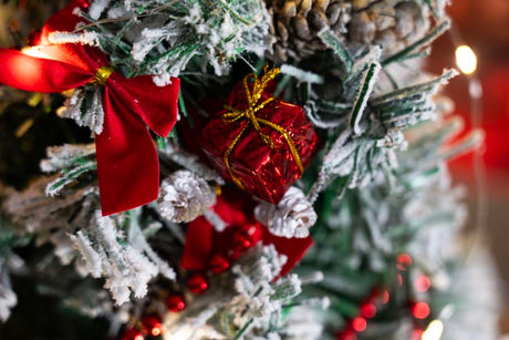 Weihnachtsbaumanhänger Rot, Silber 24 St.