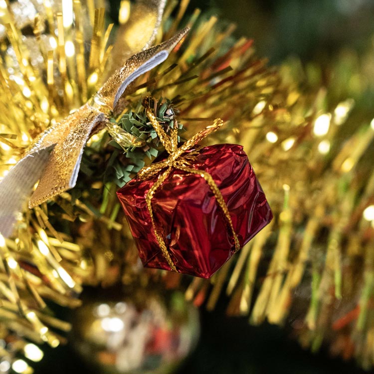 Weihnachtsbaumanhänger Rot, Silber 24 St.