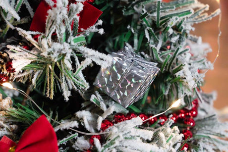 Weihnachtsbaumanhänger Rot, Silber 24 St.
