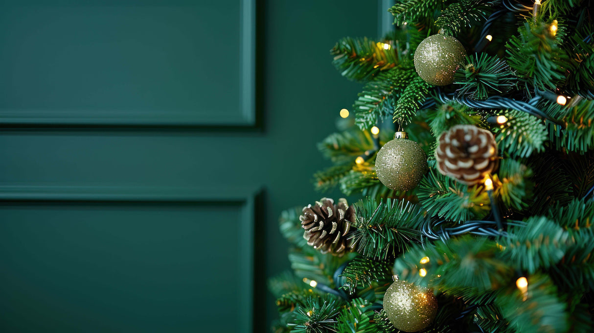 Künstlicher Weihnachtsbaum mit Zapfen – Schnee-bedeckt 220 cm